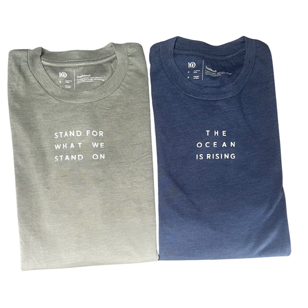 Tentree Mens Treeblend Ombre Graphic T-Shirt‎ Set Blue Green Small 2 Pack